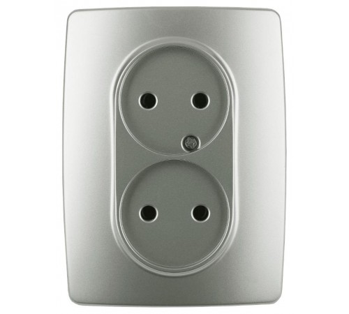 12-2107-15  Розетка 2-ая без заземления, 16A-250В, IP20, Эра12, перламутр  Б0031247  ЭРА