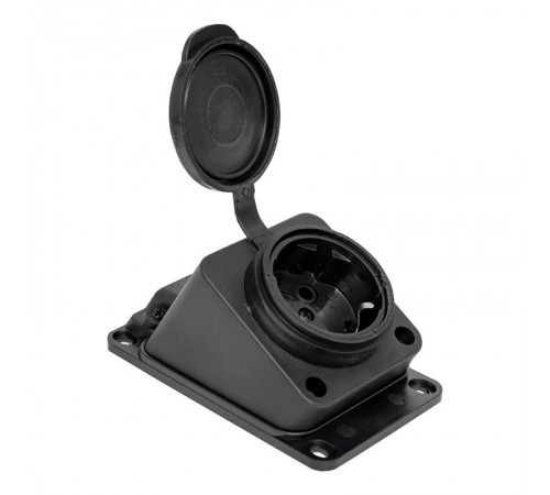 Розетка настенная с защитной крышкой каучуковая наклонная 230В 2P+PE 16A IP44 EKF PROximaRPS-019-16-230-44EKF