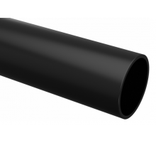 Труба гладкая ПВХ жесткая d25 мм (2 м) (50 м/уп) черная  trg-25b-2m  EKF