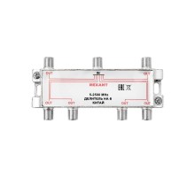 ДЕЛИТЕЛЬ  ТВ х 6 под F разъём 5-2500 МГц "СПУТНИК"  05-6204  REXANT