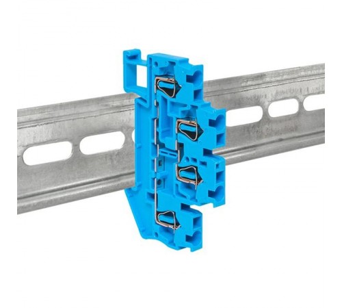 Колодка клеммная пружинная двойная JXB-ST-2.5 26А синяя EKF  plc-jxb-st-2.5-4-2-blue  EKF