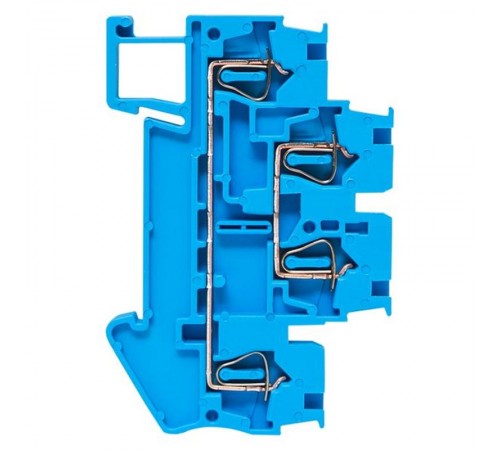 Колодка клеммная пружинная двойная JXB-ST-2.5 26А синяя EKF  plc-jxb-st-2.5-4-2-blue  EKF