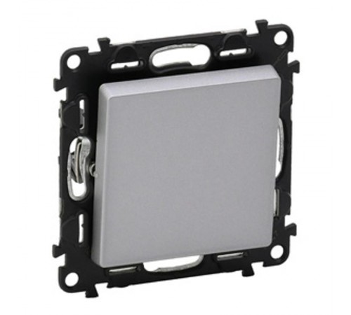 Valena LIFE DIY Алюминий Выключатель кнопочный 1-клавишный, 6А 250В  752611  Legrand