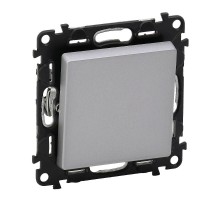 Valena LIFE DIY Алюминий Выключатель кнопочный 1-клавишный, 6А 250В  752611  Legrand