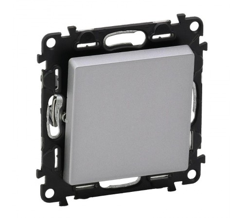 Valena LIFE DIY Алюминий Выключатель кнопочный 1-клавишный, 6А 250В  752611  Legrand