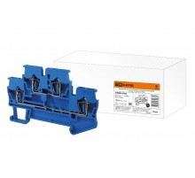 Двухуровневый зажим клеммный безвинтовой (ДЗКБ) 1,5 мм2 17,5А синий  SQ0822-0065  TDM