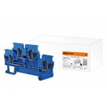 Двухуровневый зажим клеммный безвинтовой (ДЗКБ) 1,5 мм2 17,5А синий  SQ0822-0065  TDM