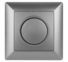 Светорегулятор Intro Solo 4-401-03 поворотный, 600Вт 230В, IP20, СУ, алюминий  Б0053707  Intro