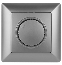 Светорегулятор Intro Solo 4-401-03 поворотный, 600Вт 230В, IP20, СУ, алюминий  Б0053707  Intro