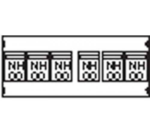 Пластрон для 6 NH00 3ряда/2 рейки  AG84  ABB