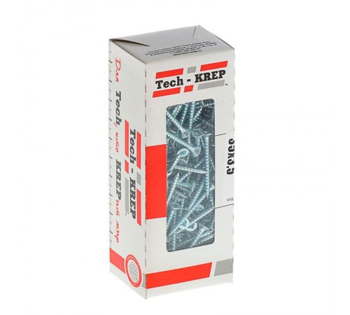 Саморезы универсальные 35х3,5 мм (200 шт) оцинкованные - коробка с окном ( 0,282 кг)  102172  Tech-KREP