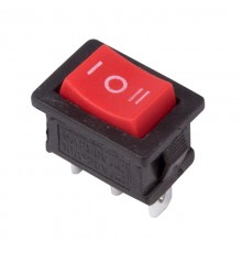 Выключатель клавишный 250V 6А (3с) ON-OFF-ON красный с нейтралью Mini  36-2144  REXANT