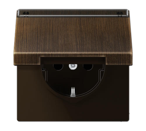 Штепсельная розетка SCHUKO 16A 250V~ с крышкой, защитой от детей ME1520NAKLAT Jung