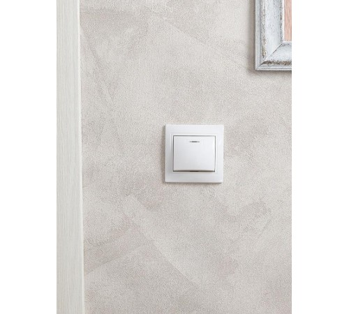 КВАРТА Белый Выключатель 1-клавишный с индикацией 10А ВС10-1-1-КБ  EVK11-K01-10-DM  GENERICA