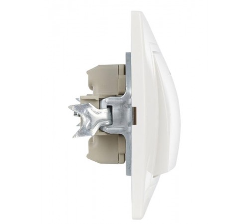 КВАРТА Белый Выключатель 1-клавишный с индикацией 10А ВС10-1-1-КБ  EVK11-K01-10-DM  GENERICA