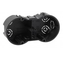 Коробка установочная КУТ 2-х местная 141х70х45мм для твердых стен саморез. IP20 (100/1800)  Б0047213  ЭРА