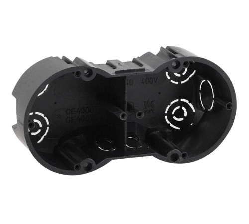 Коробка установочная КУТ 2-х местная 141х70х45мм для твердых стен саморез. IP20 (100/1800)  Б0047213  ЭРА