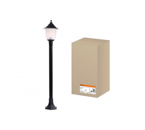 Светильник садово-парковый Прага Эл-11-73-125 60 Вт Е27 напольный на стойке h-1.25 м черный  SQ0330-0519  TDM