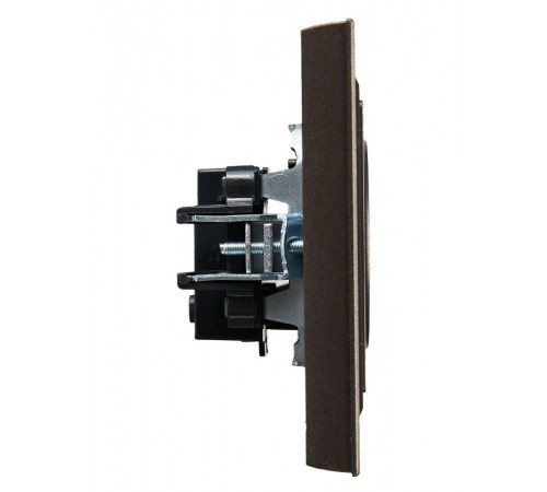 BRITE Розетка без заземления без шторок10А в сборе РСР10-1-0-БрТБ темная бронза  BR-R10-10-K45-F  IEK