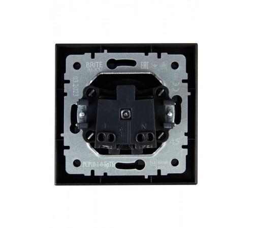 BRITE Розетка без заземления без шторок10А в сборе РСР10-1-0-БрТБ темная бронза  BR-R10-10-K45-F  IEK