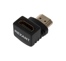 Переходник аудио (гнездо HDMI - штекер HDMI), угловой, (1шт.)  06-0176-A  REXANT