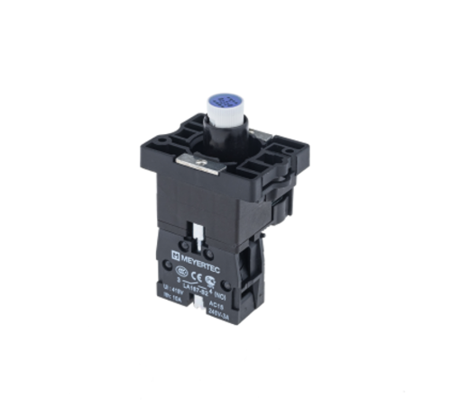 Основание с модулем подсветки, 1NO блок-контакт, синий, 220V AC/DC, пласт. MTB2-EW636  43333  ОВЕН