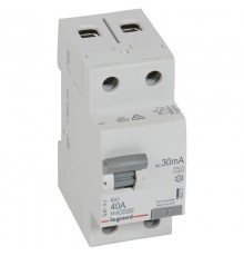 Выключатель дифференциальный (УЗО) RX3 2п 40А 30мА тип A  402037  Legrand