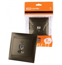 Розетка телефонная RJ11 бронза "Лама"  SQ1815-0715  TDM