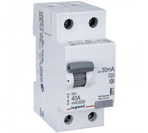 Выключатель дифференциальный (УЗО) RX3 2п 40А 30мА тип A  402037  Legrand