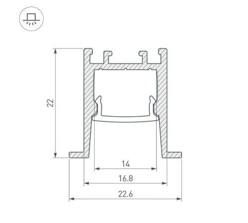 Профиль SL-COMFORT-2322-F-2000 ANOD BLACK (Arlight, Алюминий)  031771  Arlight