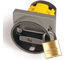 Серая площадка и круглая черн.ручка под замок, 67х67, отв. 22 мм, со штифтом  AZ6301  DKC