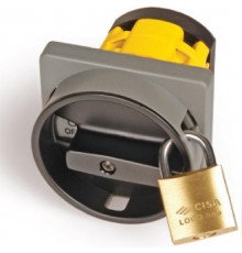 Серая площадка и круглая черн.ручка под замок, 67х67, отв. 22 мм  AZ6101  DKC