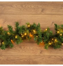 Еловый шлейф искусственный 2,7 м теплое белое свечение 80 LED  307-116  NEON-NIGHT