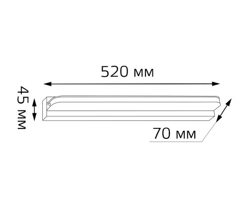 Светильник светодиодный для зеркал Venera BR004 12W 860lm 200-240V 520mm LED 1/20  BR004  Gauss