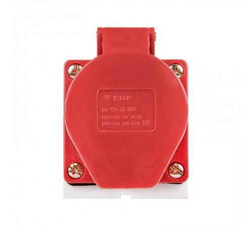 Розетка стационарная наружная 124 3Р+РЕ 32А 380В IP44 EKF PROxima  ps-124-32-380  EKF