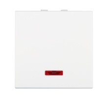 Выключатель с индикатором 45х45 мм (схема 1L) 16 A, 250 B (белый) LK45  850904  Ecoplast