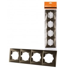 Рамка 4-х постовая горизонтальная бронза "Лама"  SQ1815-0732  TDM