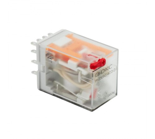 Одиночное реле, 4 перекидных контакта, 230 В AC, до 6 А  IR-230AC-4CO-D  DKC