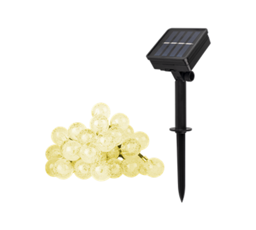 Светильник садовый на солнечной батарее SLR-G05-30Y гирлянда, шарики, желт.  .5033368  ФАZА