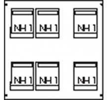 Пластрон для 6 NH1 3ряда/5 рейки  AG91  ABB