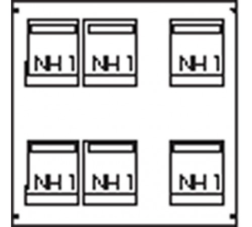 Пластрон для 6 NH1 3ряда/5 рейки  AG91  ABB