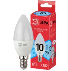 Лампа светодиодная RED LINE ECO LED B35-10W-840-E14 10Вт свеча  Б0032963  ЭРА