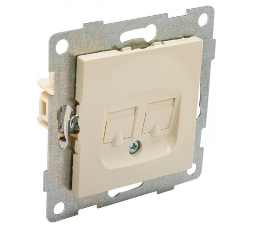 Ugra Розетка телефонная RJ12, двойная, СУ, беж  С11Т2-003  GUSI Electric