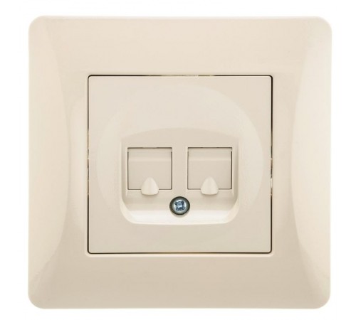Ugra Розетка телефонная RJ12, двойная, СУ, беж  С11Т2-003  GUSI Electric