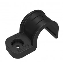 Крепеж-скоба пластиковая односторонняя для прямого монтажа атмосферостойкая черная в гофроящике d25 мм (450шт/кор)  PR13.02549  Промрукав