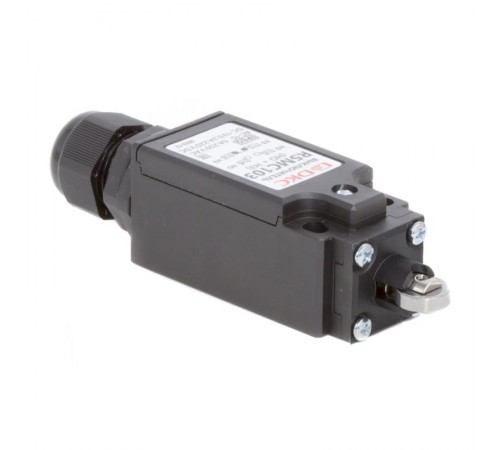 Концевой выключатель с двумя контактами, нормально открытый + нормально закрытый (NO+NC). С роликом.  R5MC103  DKC