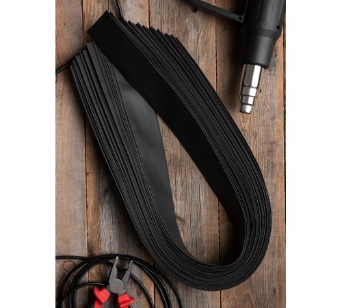 Термоусаживаемая трубка ТУТ нг 50/25 черная в отрезках по 1м PROxima  tut-50-b-1m  EKF