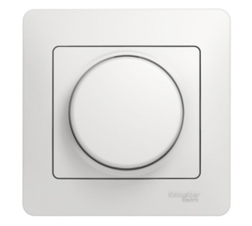 Glossa Белый Светорегулятор (диммер) поворотный, 300Вт (в сборе с рамкой)  GSL000134  SE
