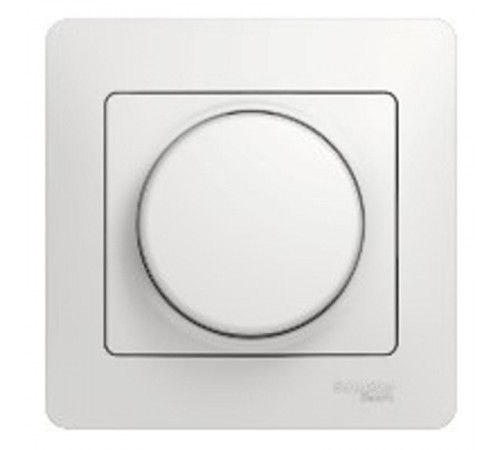 Glossa Белый Светорегулятор (диммер) поворотный, 300Вт (в сборе с рамкой)  GSL000134  SE