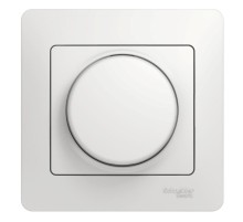 Glossa Белый Светорегулятор (диммер) поворотный, 300Вт (в сборе с рамкой)  GSL000134  SE